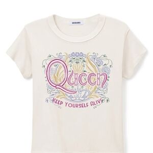 Daydreamer Queen Sz XL Women's Keep Yourself Alive Graphic Reverse Tee New